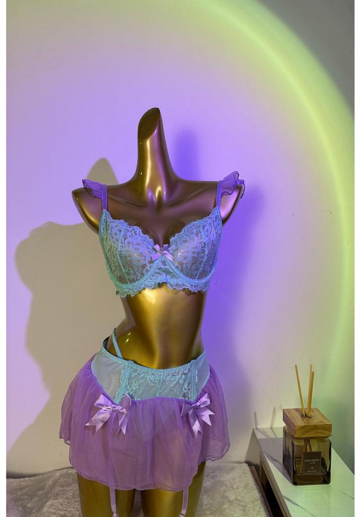 European & American Lace Camisole Bra - Sexy Mesh, Color-Block Lingerie for Women