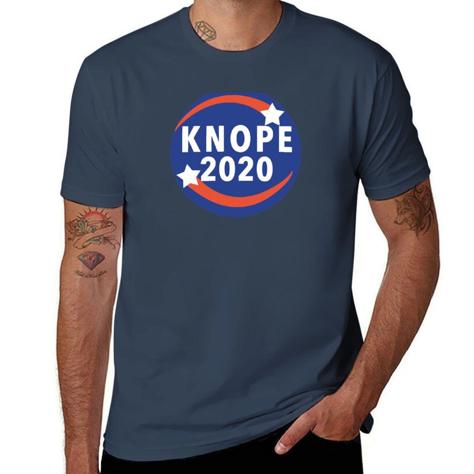 Vote Knope 2020 TShirt Vintage Print Crew Neck Tee S