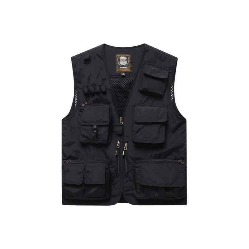 Vest tooling multi-pocket men's thin team outdoor vest breathable sports vest vest can be printed LOGO