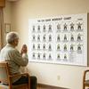 30-Tage Stuhl-Tai-Chi-Übungsplakat für Senioren Leinwanddruck Übungskarte mit sitzenden Haltungen Fitnessgeschenk für ältere Anfänger Physiotherapie