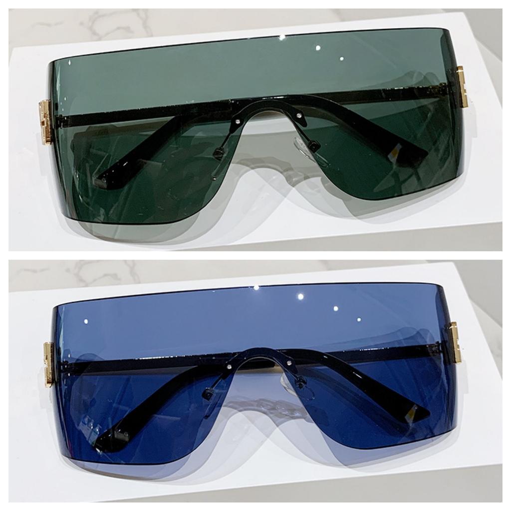 Luxury Metal Women'S Rimless Sunglasses Vintage High Quality Decorative Sunglasses Travel Mountaineering Large Frame Sunglasses