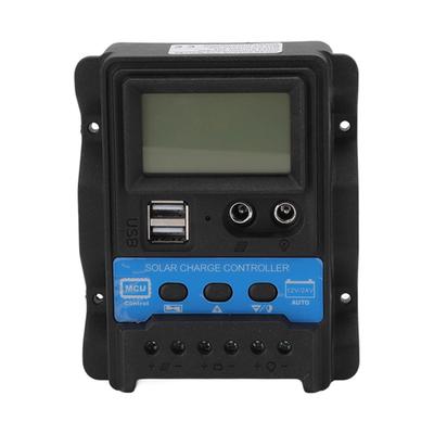 12V 24V Auto Solar-Laderegler PWM Solarstromregler Dual-USB LCD-Anzeige 10A