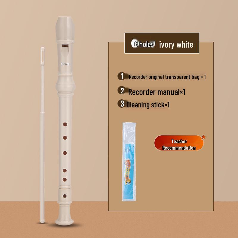 

Swan Brand German Style 6/8-Hole Treble Recorder, Beginner C Key Flute for Children and Students