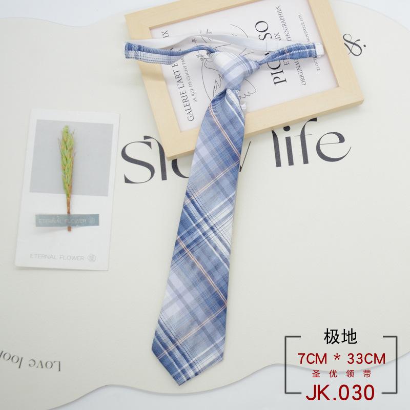 Tie Plaid Women Free Knotting Student College Style Japanese Short Uniform School Uniform Accessories Lazy