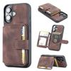 For iPhone 16 Case Wallet Card Slot TPU+PU Leather Back Phone Cover