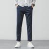 Herren Elastische Baumwollhose mit geradem Bein - Unifarben, Vielseitig, Frühling/Herbst, Koreanischer Stil (2023)