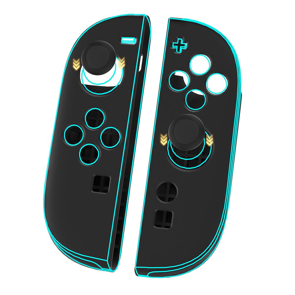 For Switch 2 Joy-con Handle Silicone Case Anti-Slip Silicone Skin Case Cover with 2 Thumbstick Grips Caps Protection Sleeve Case