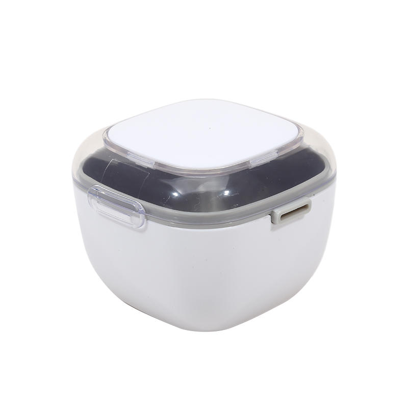 Multi-purpose New Double-layer Denture Frame Orthodontic Storage Box Drainage Layered Portable Denture Storage Box белый