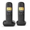 Landline Phone - GIGASET - Basic 100 Duo - Hands-free Mode - Backlit Screen - 50-contact Phonebook - Call Blocking - Black