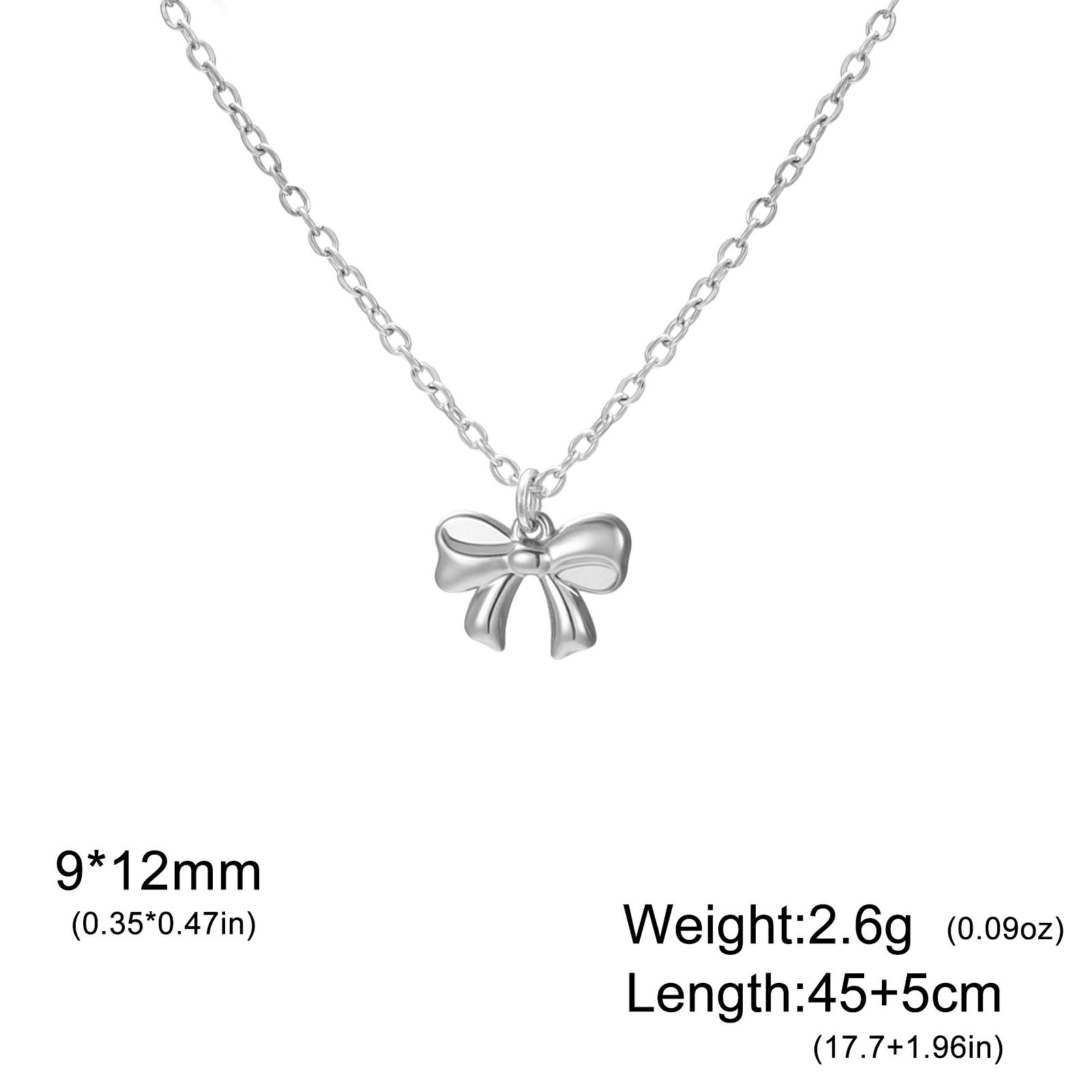 

Cazador Cute Bowknot Heart Wings Pendant Necklace for Women Girls Stainless Steel Necklace Jewelry Trendy Birthday Gifts 2025 45-50cm