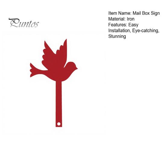 Holz-Briefkasten-Zubehör Eisenflagge, Metall-Flugvogelform Briefkasten-Pfahl Nummernschild-Schild, Dekorative Flaggen-Ersatz für Außenbereich Garten