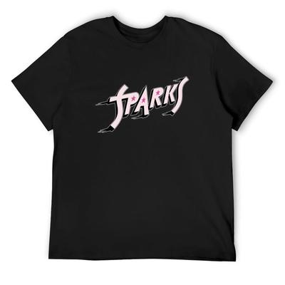 Tričko Sparks street wear anime věci černé letní oblečení Krátký rukáv tričko pánské