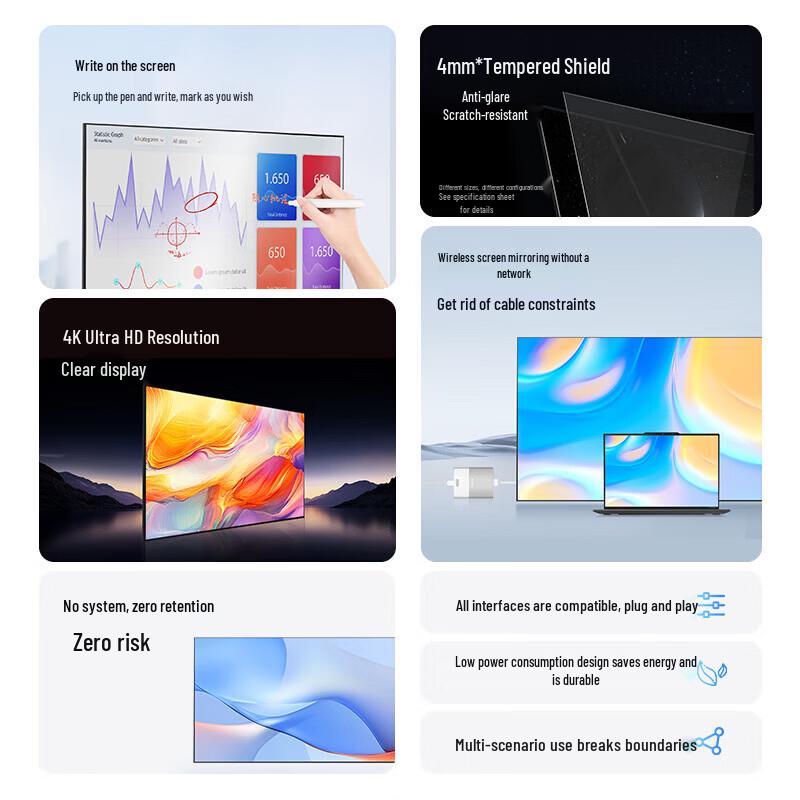 Lenovo 85-inch 4K Non-Touch Interactive Business Display (CN version)