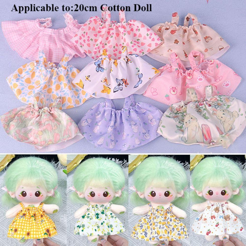 With Beret Headband Accessories Princess Dress Doll Skirt Jumpsuit  20cm Cotton Doll/EXO Idol Dolls