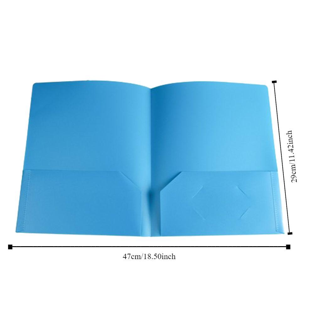 with Pockets A4 File Folder PP Double Sided Pocket Folder Folding Folders  Unisex