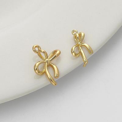 1pc Brass Butterflry Bow Charm Pendant for Earring Necklace DIY Jewelry Making Findings