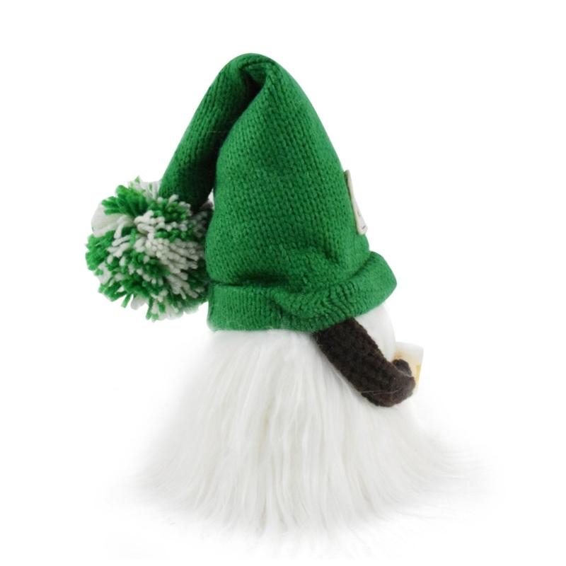 Handgefertigte Plüsch-Gnome mit Tasse, Ornament, Schreibtisch-Zwergenfigur für Heimdekoration und Feiertagsparty-Dekoration