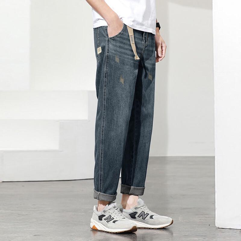 TonLion Men's Relaxed Fit Straight Leg Denim Jeans