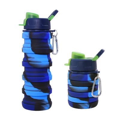 Silicone Sports Bottle Creative Foldable Portable Mountaineering Water Cup Outdoor Cycling Retractable Bottle