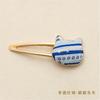 5Pcs Hair Clip Set, Zhuang Brocade Cat Head Hairpin, Ethnic Woven Oriental Hair Accessory, 5 Patterns
