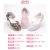 New Spring and Autumn Girls' Princess Shoes Korean Style Baby Girl Bowknot Sequin Closed-Toe Sandals Soft Sole Dance Performance Shoes