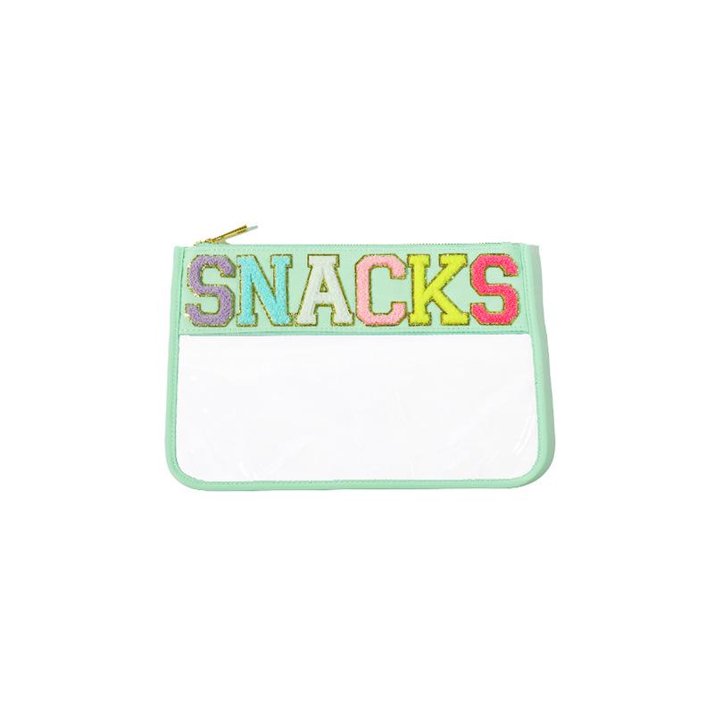 Embroidered PVC Transparent Travel Set: Cosmetics, Toiletries, Towel, File Storage Bag