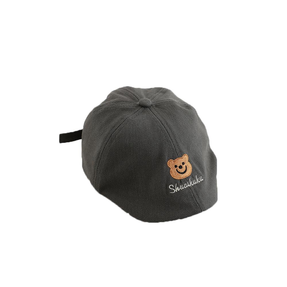 5 Farben Bär Baby Hut für Mädchen Jungen Kappe Vintage Baumwolle Kid Baskenmütze Hüte Einstellbar Infant Kleinkind Kappe 1-3Y