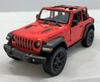 Kinsmart 2018 Jeep Wrangler Pullback Miniature Car Open 1/34 (Red Top)