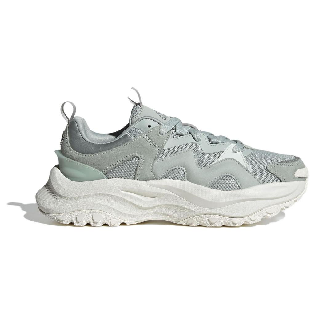 Adidas Maxxwavy Fabric Versatile Casual Easy Comfortable Slip-Resistant Wear-Resistant Low-Top Dad Shoes Women Sneakers Gray-Green IE3459