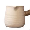 Ceramic Teapot Blooming and Loose Tea Kettle Maker with Rope Wrapped Handle for Boiling