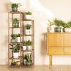INS Antiseptic Wood Plant Stand: Movable Flower & Succulent Rack for Indoor/Outdoor Use