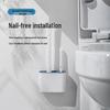Punch-free Wall-mounted Double-sided Toilet Brush Set - Four-piece Household Cleaning Kit