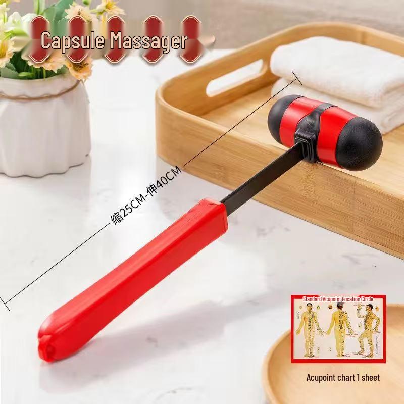 Retractable Meridian Tapping Massager - Handheld Airbag Back Massager for Elderly Care 25-40cm Telescopic