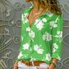 Women'S Shirt Fashion Floral Digital Print Shirt Women'S Plus-Size Simple Everyday Wear Hawaiian Vacation Casual Shirt