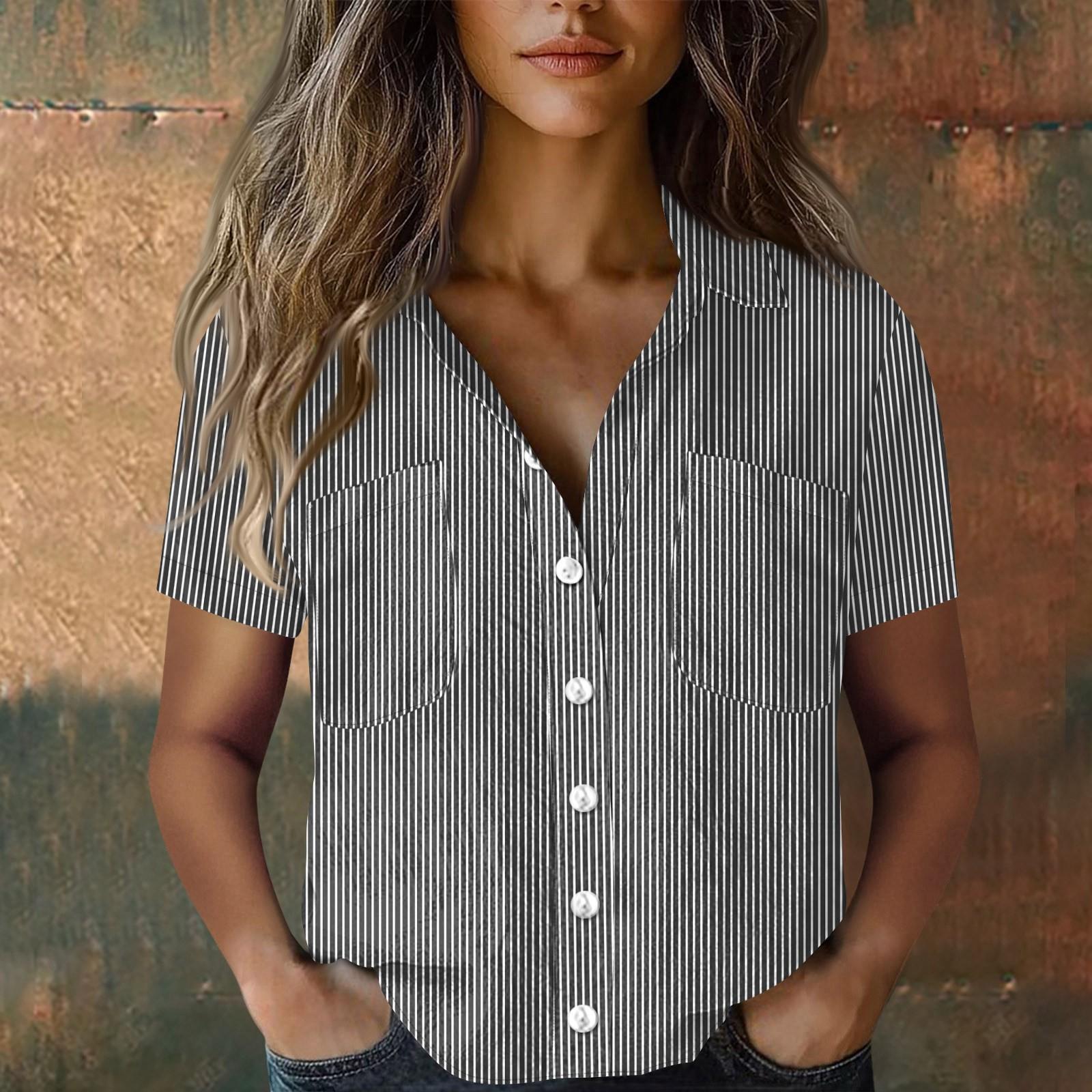 

Жіночі бавовняні лляні топи з короткими рукавами, вільні бохо футболки, вінтажні блузки L