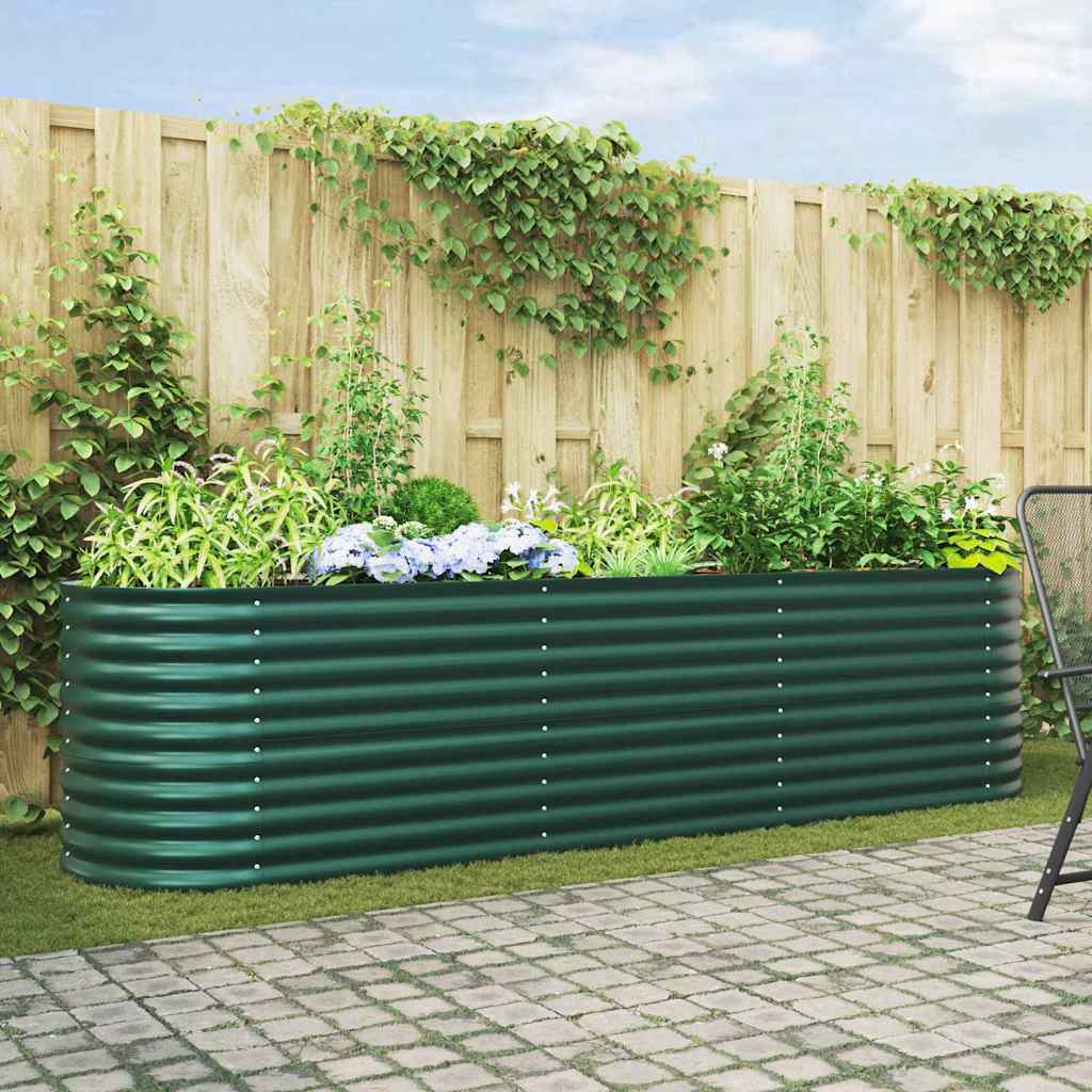 Elevated Garden Bed Green 320 X 80 X 81 Cm Steel