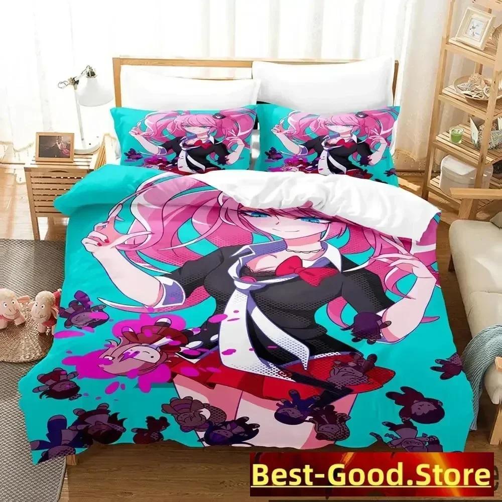 3D Print Anime Danganronpa Bedding Set Duvet Cover Sheet Printed Bed Set Pillowcase Bed Full Queen King Size Comforter Bedroom