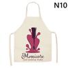 Nail Polish Lipstick Beauty Kitchen Women Apron Household Cleaning Cotton Linen Pinafore Salon Home Cooking Baking Adult Bib