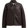 COACH SS24 Leather Jacket Men's Red Coffee CT723-X7F