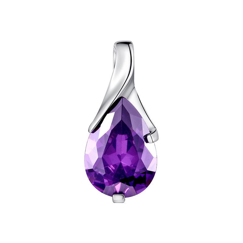 925 Sterling Sølv Krystall Engel Tå Topas Halskjede - Valentinsdag Vintage Kragebenssmykke