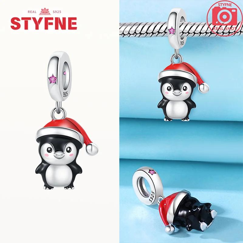 Copper Santa Claus Sled Bead Charms Christmas Penguin Charm Bead Charms Compatible With Authentic Bracelets for Women Diy Jewellery Fine Gifts Accesso