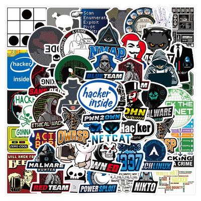 10/50 sztuk fajny programista haker naklejki graffiti dla majsterkowiczów bagaż Laptop deskorolka motocykl naklejka rowerowa