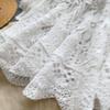 Dimanaf 2025 New Tees Summer Women Beach T-Shirt Basic Fashion Tops Lace Tees Casual Loose White