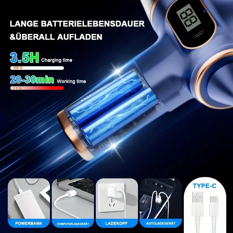 3-in-1 High-Power Wireless Handheld Vacuum Cleaner - Strong Suction, Blowing Pump, Portable, For Car And Home, Lightweight, Cordless, Rechargeable