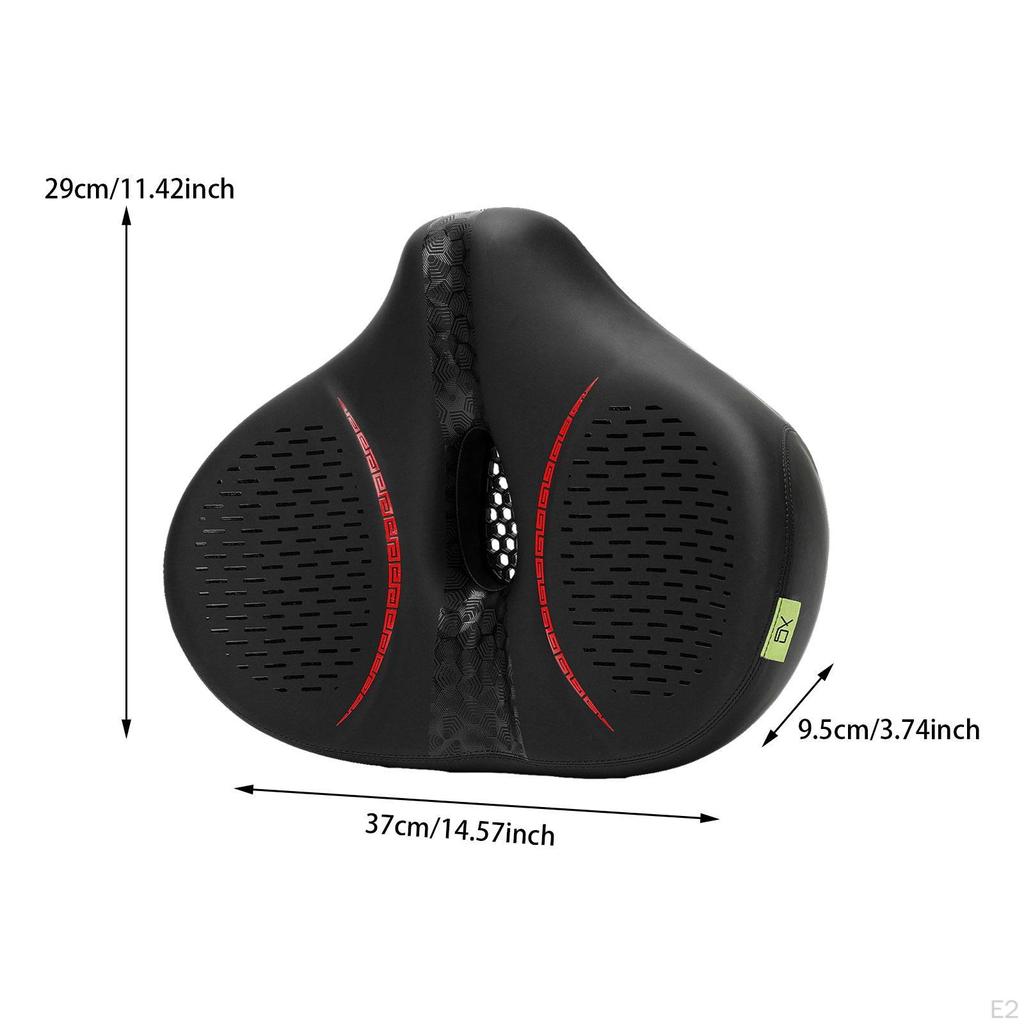 Bicycle Seat Cycling Saddle Wide Waterproof Short Nose Universal Fit PU Stationary Bike Comfort