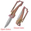 Kitchen Knife High Hardness Pocket Knife Multifunctional Folding Knife Key Chain Mini Titanium Alloy EDC Knife Peeling Knife