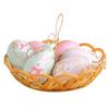 AD23-Easter Colorful Egg Basket,Hanging Ornaments & Pendants For Easter Parties Decorations, Ideal Kids Gifts