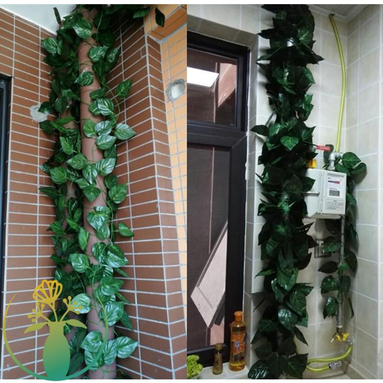 Large Green Fake Leaf Ornaments for Vines and Roof Décor