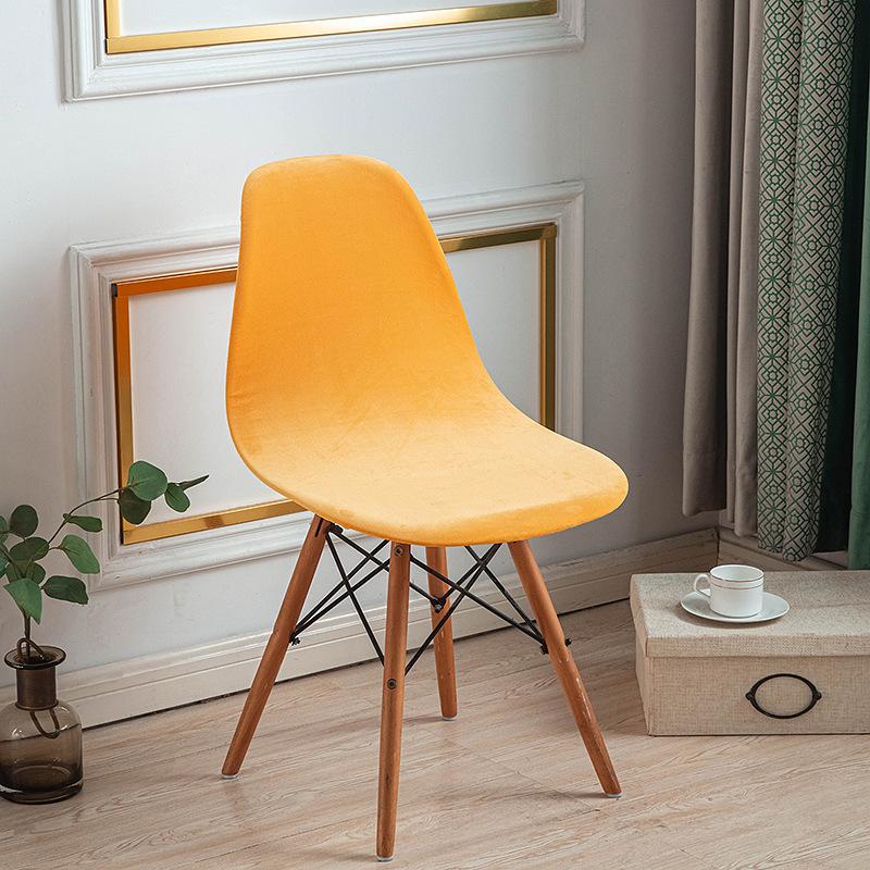 

Бархатный однотонный чехол на кресло-ракушку Чехол на кресло Eames Подходит для европейского и американского стиля Чехол на кресло Amazon Ebay Plush Shell Chair пшеничный