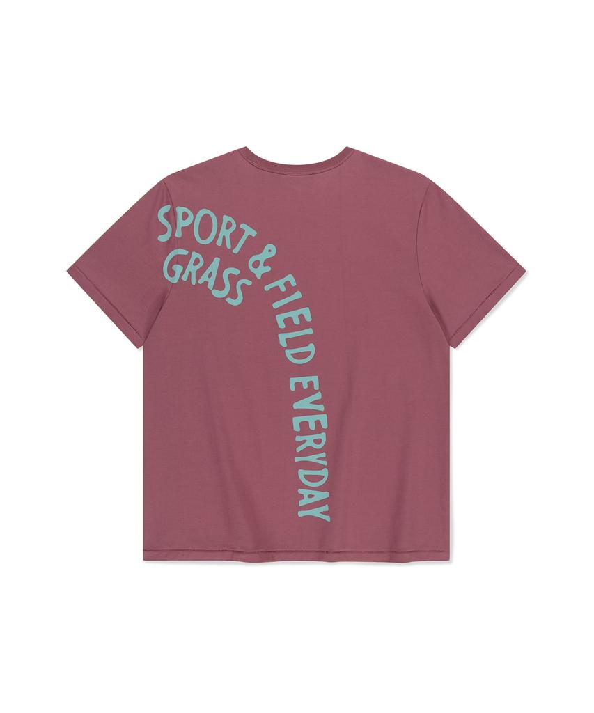 Sseonleobeutueo Arc Text Tee Rose